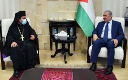 رئيس الوزراء الفلسطيني الدكتور محمد اشتية يستقبل وفدا من مجمع كنائس رام الله