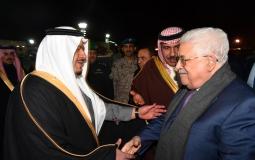 الرئيس محمود عباس، لدى وصوله للمملكة العربية السعودية في زيارة رسمية