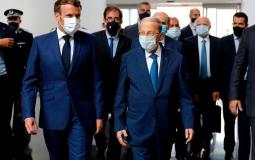 الرئيس اللبناني ميشال عون والرئيس الفرنسي ماكرون