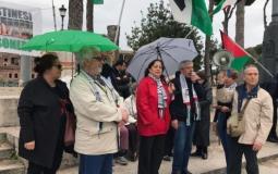 الجالية الفلسطينية في إيطاليا تنظم وقفة احتجاجية على نقل السفارة الأمريكية إلى القدس 