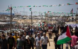 مسيرات العودة على حدود غزة اليوم