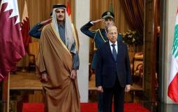 أمير قطر والرئيس اللبناني