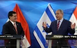 بنيامين نتنياهو - رئيس الوزراء الاسرائيلي ورئيس باراغواي السابق خلال افتتاح سفارة بلاده لدى إسرائيل في القدس -ارشيف-