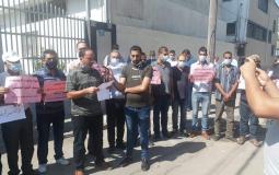 اعتصام العمال أمام مقر وزارة العمل- غزة