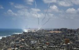 إطلاق صاروخ من غزة صوب إسرائيل -ارشيف-