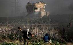 مواجهات بين الفلسطينيين وقوات الاحتلال شرق غزة