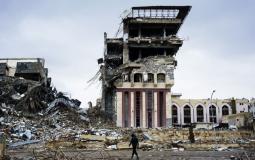جامعة الموصل بعد حرقها