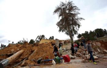 آثار الدمار الذي الحقته جرافات الاحتلال بحديقة زعترة للأطفال