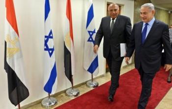 وزير الخارجية المصري سامح شكري ونتنياهو