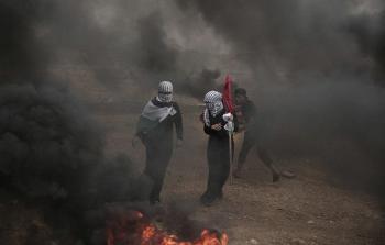 جانب من مسيرات العودة الكبرى في قطاع غزة