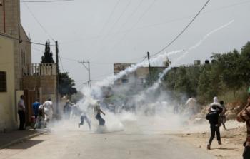 مواجهات مع قوات الاحتلال الإسرائيلي في بلدة حزما