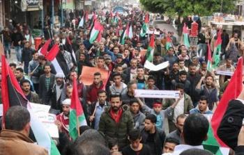 مسيرة جماهيرية جابت شوارع  محافظةرفح اليوم رفضا للحصار والانقسام