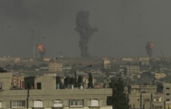 قصف طائرات الاحتلال خلال الحرب الاسرائيلية الأخيرة -ارشيفية-