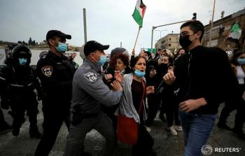 جانب من الاحتجاجات التي جرت في الناصرة