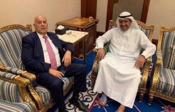 رئيس اللجنة الأولمبية الفلسطينية جبريل الرجوب ورئيس المجلس الأولمبي الاسيوي أحمد الصباح