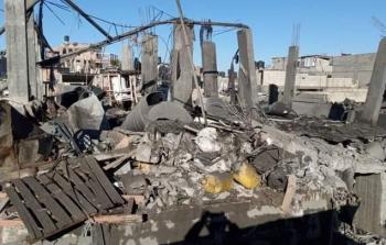 آثار الانفجار الضخم في بيت حانون شمال قطاع غزة