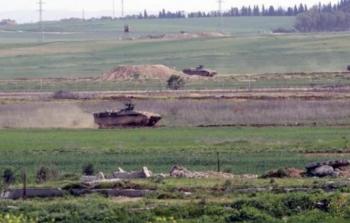 آليات الاحتلال الاسرائيلي على حدود غزة - ارشيف