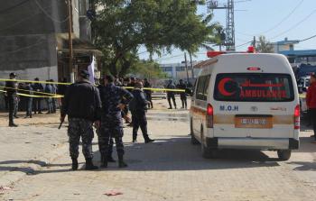 من مكان وقوع الانفجار شمال غزة