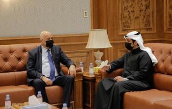جبريل الرجوب،مع وزير الدولة الكويتي لشؤون الرياضة