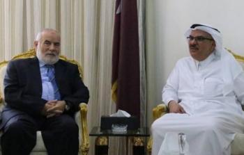 النائب الأول لرئيس المجلس التشريعي أحمد بحر والسفير محمد العمادي