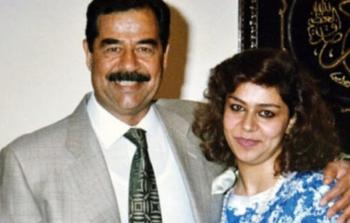 رغد صدام حسين مع والدها