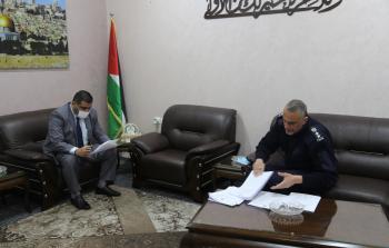 غزة : النائب العام يجتمع بمفتش عام التحقيق بالشرطة