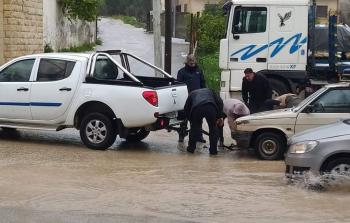 الشرطة تقدم المساعدة والاسناد خلال المنخفض الجوي