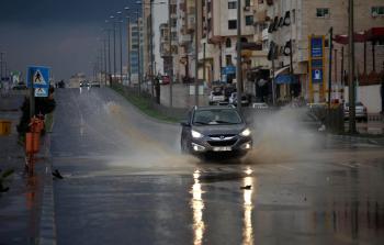منخفض جوي - أمطار في غزة
