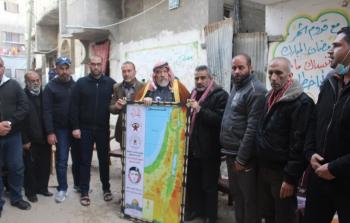 الديمقراطية وجناحها العسكري في زيارة ذوي الشهداء شرقي غزة