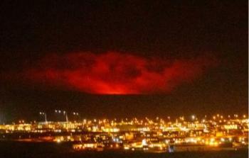 بركان يوهج سماء ايسلندا