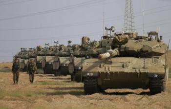 دبابات الجيش الإسرائيلي على حدود غزة