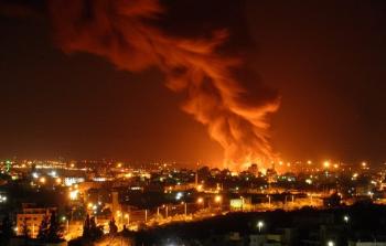 حريق في مصنع في غلاف غزة