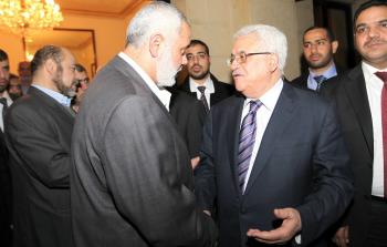 الرئيس عباس وإسماعيل هنية - أرشيف - أرشيف