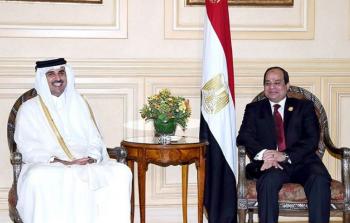 الرئيس المصري عبد الفتاح السيسي وأمير قطر