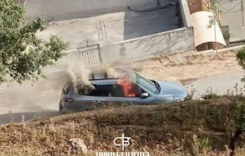 احراق سيارة منفذي عملية حاجز زعترة .. بحسب ادّعاء الجيش الاسرائيلي