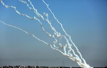 رشقات صاروخية من قطاع غزة تجاه إسرائيل