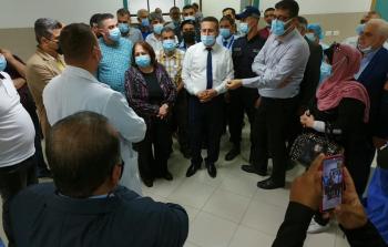 وزيرة الصحة مي الكيلة خلال زيارتها إلى مشافي غزة