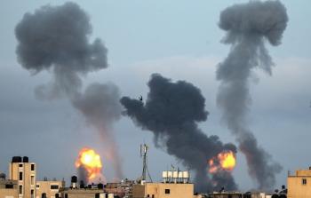 من قصف غزة صباح اليوم الثلاثاء