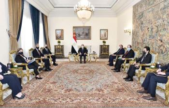لقاء الرئيس المصري ووزير الخارجية الأمريكي في القاهرة