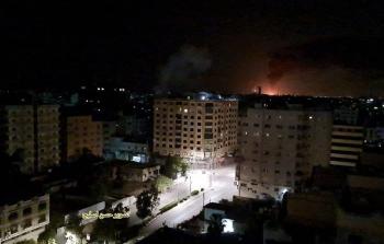 قصف برج الجوهرة في مدينة غزة