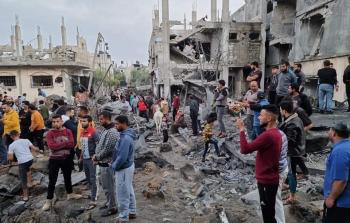 من آثار القصف الإسرائيلي على شمال غزة أمس