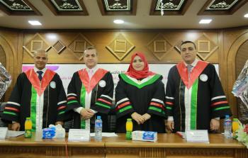 جامعة فلسطين تناقش أول رسالة ماجستير