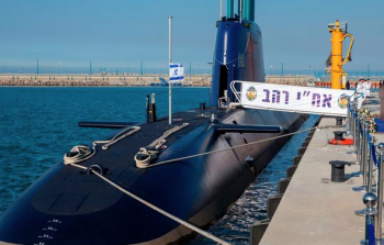 صورة أرشيفية - لأحدى الغواصات الأسرائيلية وهي ترسو في ميناء حيف
