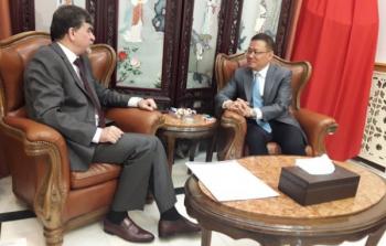لقاء السفير عبد الهادي مع سفير الصين لدى سوريا