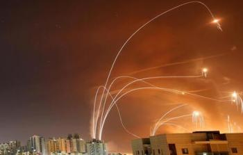 القبة الحديدية تحاول التصدي لصواريخ غزة - ارشيف