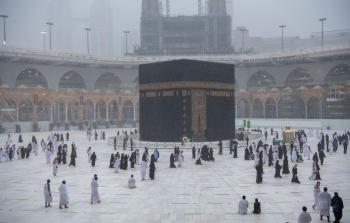 مكة المكرمة أثناء سقوط الأمطار