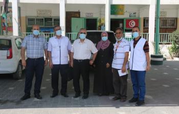 وفد وزارة الصحة بغزة يتفقد اللجان الصحية بمدارس الثانوية العامة