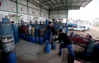 محطات تعبئة الغاز في غزة