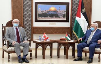 الرئيس محمود عباس، يستقبل وزير خارجية كندا مارك جارنو