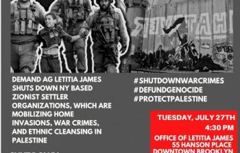 متضامنون مع فلسطين يطلقون حملة لإغلاق المنظمات الأميركية الداعمة للاستيطان